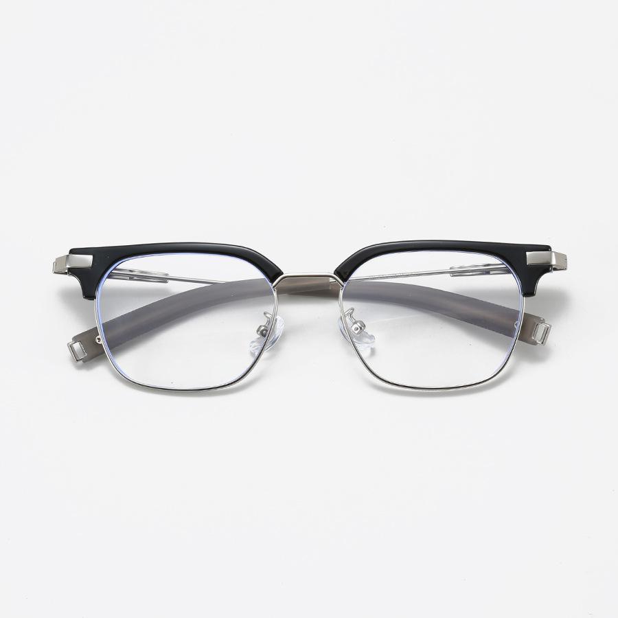 00179 Retro Day Eyebrow Frame Men'S And Women'S Myopia Glasses Frame Trendy Literary Flat Mirror Frame Can Be Matched With Degrees