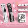 Portable Handheld Paper Clam Clip Dispenser Paper Clam Clip Dispenser With Paper Clam Clip Refills Mini Push Stapler Paper Clip