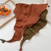 Stylish Cotton Linen Scarf Bandana for Women Double Layer Design Cold Weather Protections Stylish Headscarf Accessory