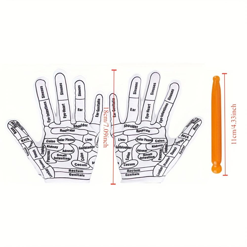 Handschuhe Hand Reflexzonenmassage Akupunkturpunkt Akupressur Werkzeuge Hände Entlasten Spa Stick Akupunkturpunkte Punkt Wiederverwendbare