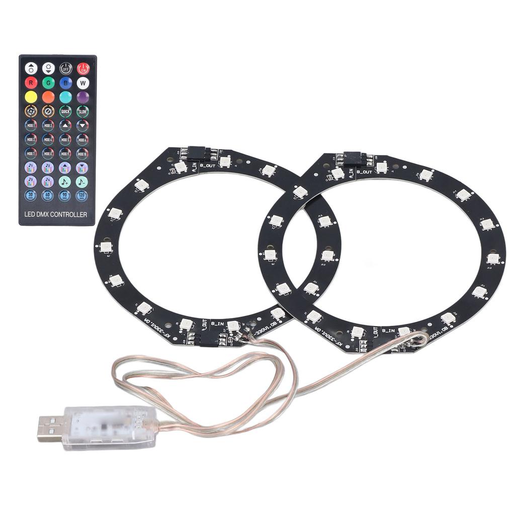 RGB LED Işık Halkası Bluetooth Müzik Senkronizasyonu 400 Efekt 8 Renk LED Şerit Işıklar Uygulama Kontrollü