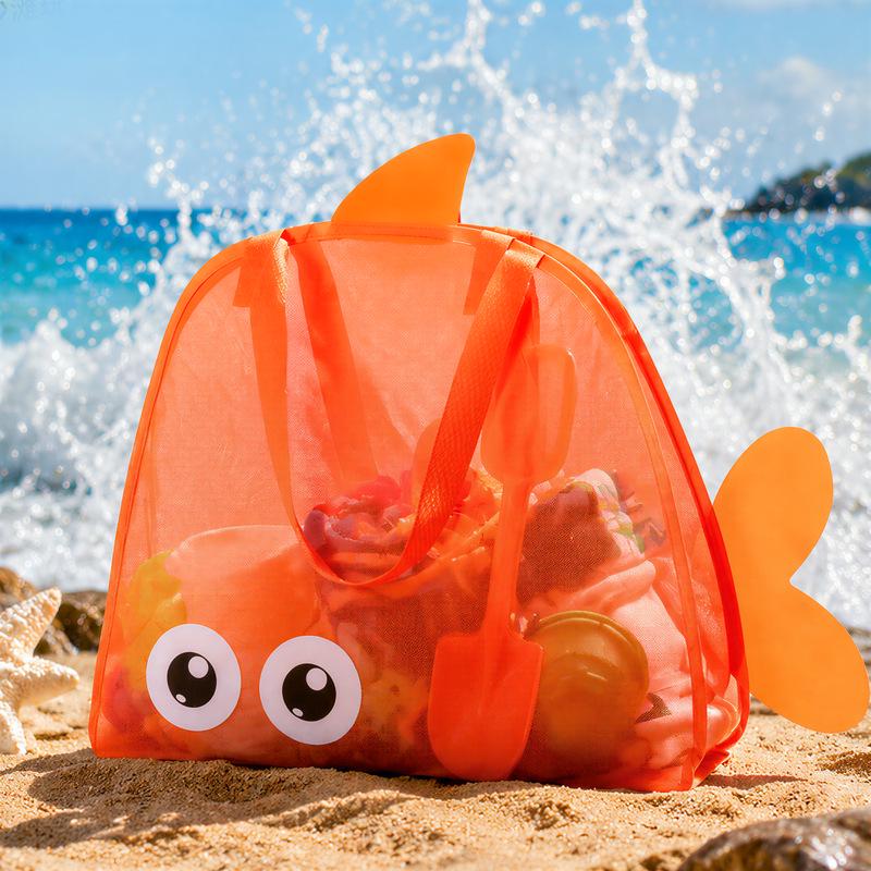 Kids' Mesh Beach Bag for Toys and Sand Digging