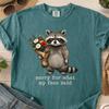 Sorry For What My Face Said Shirt, Funny Raccoon T-Shirt, Retro Sarcastic Raccoon Tee, Introvert Humor Shirt, Woodland Animal Gift