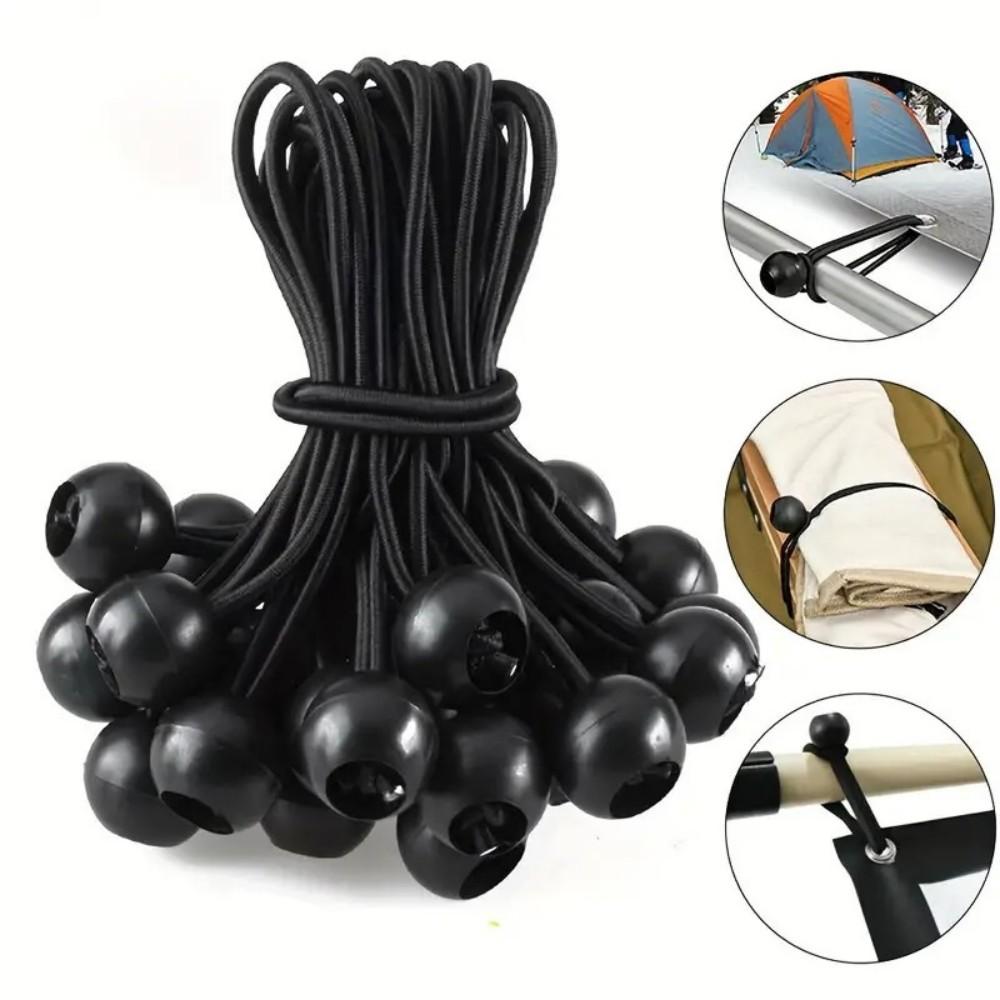 

20PCS Outdoor Elastic Ball Rope Bungee Cords Portable Tent Fixing Tarpaulin Awning Canopy Heavy Duty Tarp Tie Down for Shelter