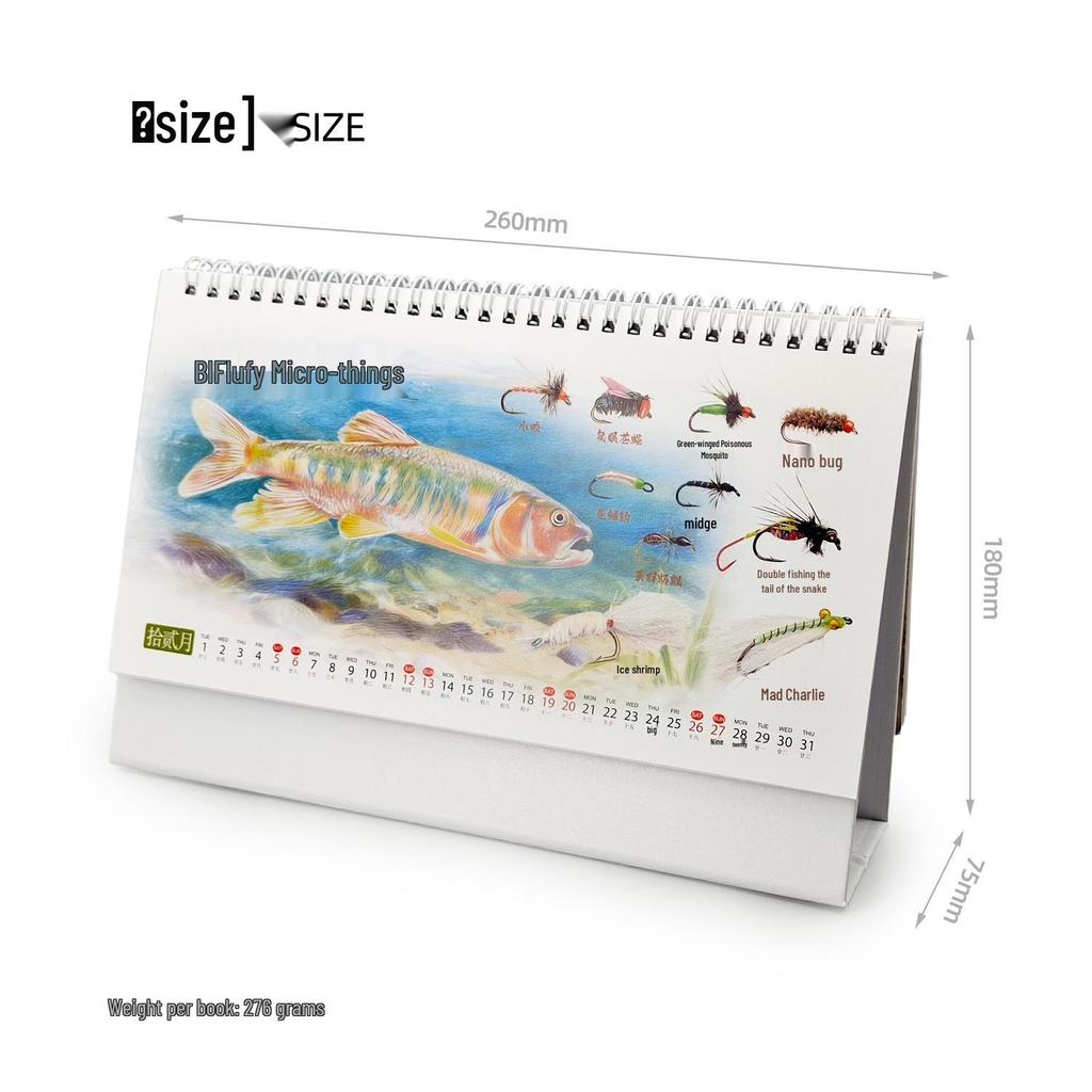 White Egret Fly Fishing Desk Calendar 2026-2027: Extended Collector's Edition with Ultra-Long Battery Life