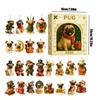 Dog Christmas Advent Calendar 2D Acrylic Ornaments Home Farmhouse Wall Hanging Decor Holiday Countdown Gifts for Dog Lovers