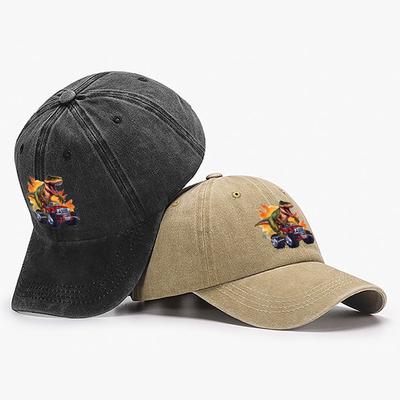 Low Profile Baseball Caps Unisex Dinosaur Pattern Caps Hat Women Summer Adjustable Dad Hat Washed Cotton