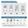 1/4Pcs Jacquard Chair Seat Covers Stretch Pure Color Chair Cover Removable Upholstered Seat Cushion Slipcover For Home Party