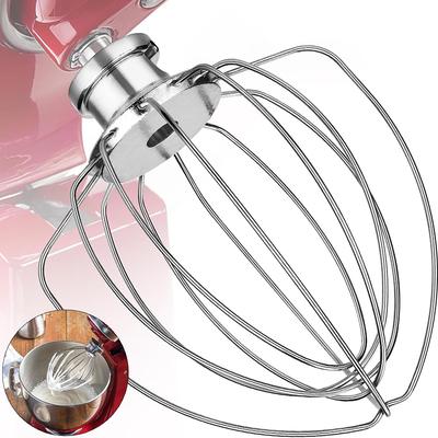 6-Wire Whip Attachment Fits Kitchenaid Tilt-Head Stand Mixer Replace K45Ww, Stainless Steel, Egg Heavy Cream Beater