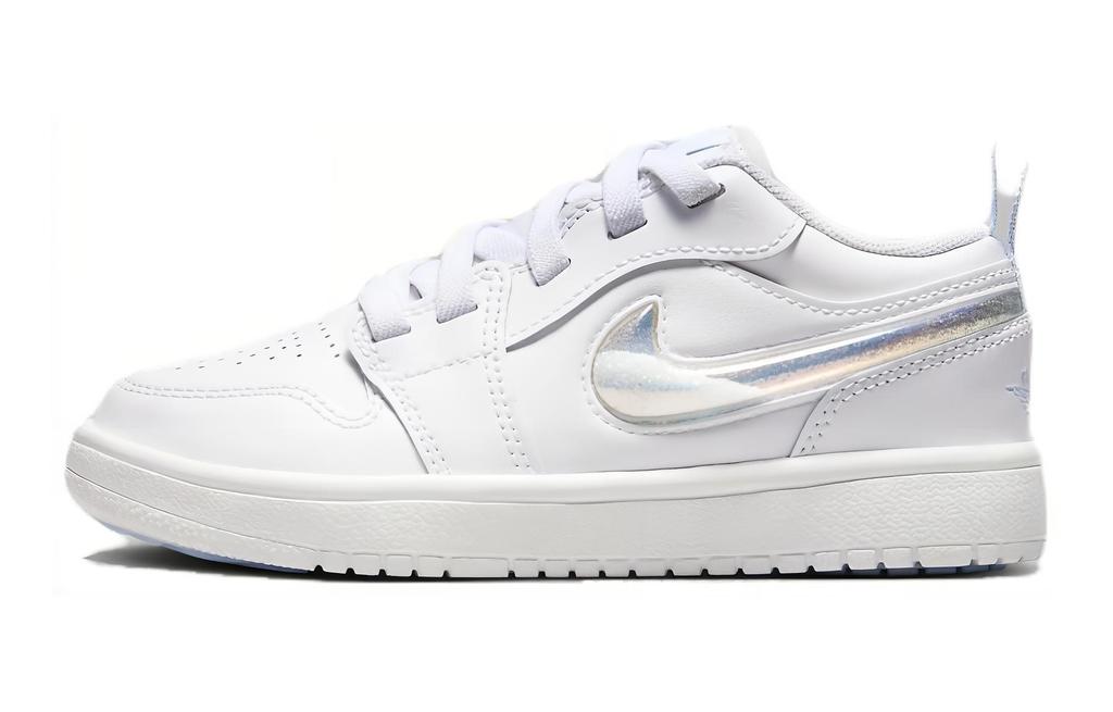 Jordan Air Jordan 1 Abrasion Resistant Low top Kids' Skateboarding Shoes White Children Aged 3 7 Years Old FQ9113-100