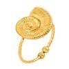 Stainless Steel Seashell Ring - Casual Vacation Marine Life Jewelry for Women