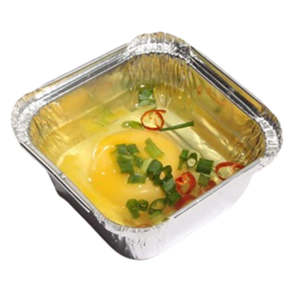 100Pcs Aluminum Tin Foil Baking Cup Tray Heart/Round/Square Tinfoil Tray Baking Pans  Pudding