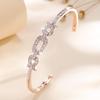 Fashionable and Exquisite Irregular Micro-paved Zirconia Open Bracelet for Women