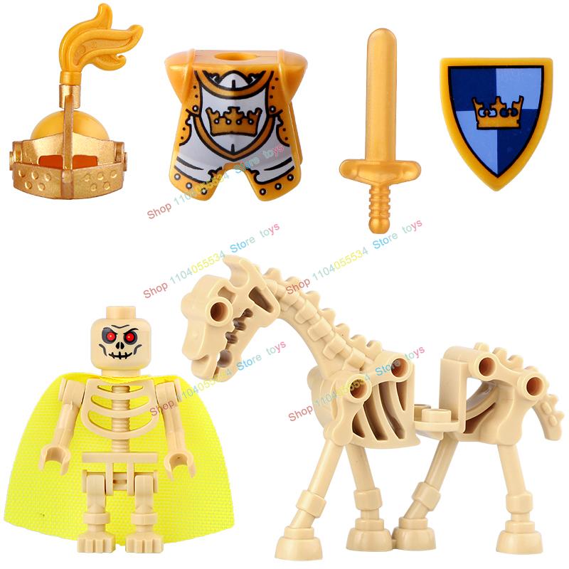 

AX9815 AX9816 Средневековый Рыцарь Рыцарь-Скелет Щит Копье Доспехи Кирпичики Конструктора Оружие Аксессуары Игрушки-Пазлы