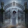 170cm Animated Hanging Swing Ghost Halloween Decoration, Sound Touch Activated Ghost Halloween Animatronic