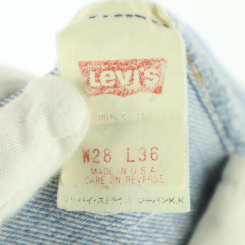 Levi's 80s 90s USA 501 button back 552 old Straight denim pants w28 blue Men's Used
