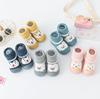 Baby toddler shoes autumn and winter plus velvet children's socks shoes infant soft sole floor shoes cartoon pattern