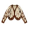 Women's Butterfly Colorblock Knit Cardigan with Sleeves - Loose Fit Casual Sweater for Fall and Winter