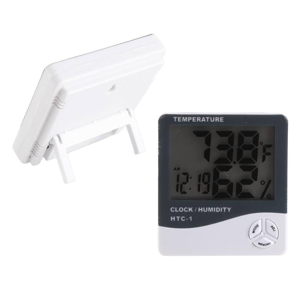 Innen-Thermometer Hohe Genauigkeit mit Großbildschirm Weckerfunktion Digitales Hygrometer für Zuhause