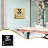 3D Public Shope Signage Self Adhesive Handwriting Account and Password WIFI Sign