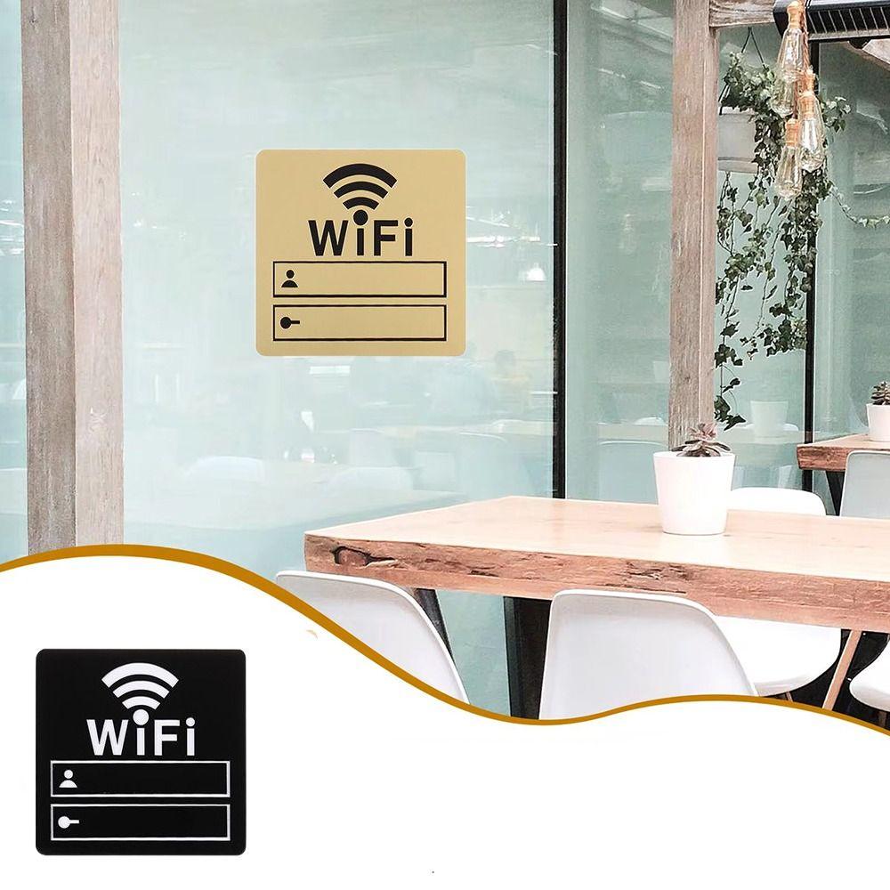 3D Public Shope Signage Self Adhesive Handwriting Account and Password WIFI Sign