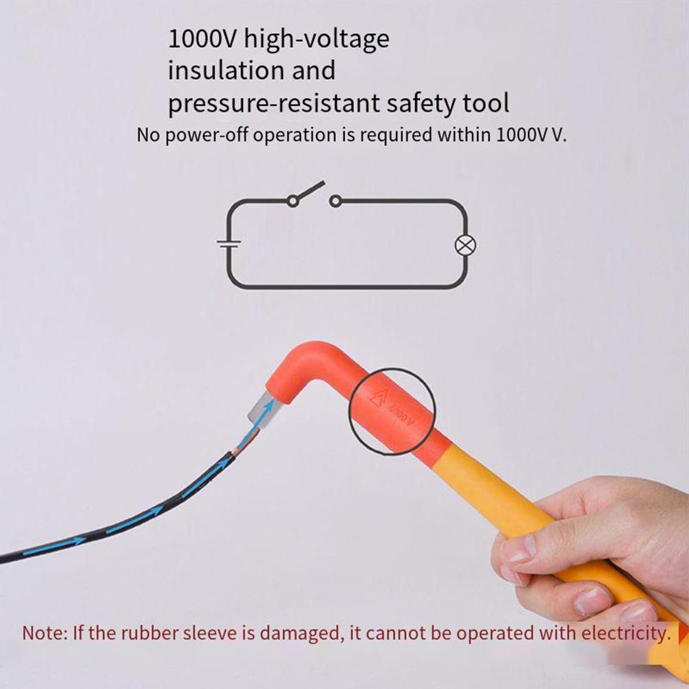 Hexagon Wrench 1000V Insulated Wrench Electrical Work Insulation Protective Cover Pressure-resistant TPE Handle