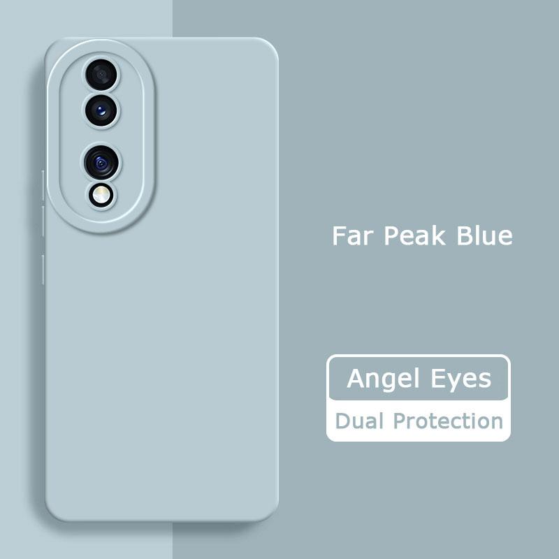 Angel Eyes Square Liquid Silicone Phone Case for Honor 70 Pro Plus 360 Protective Soft Shockproof Cover Honor70 70Pro Luxury Bag