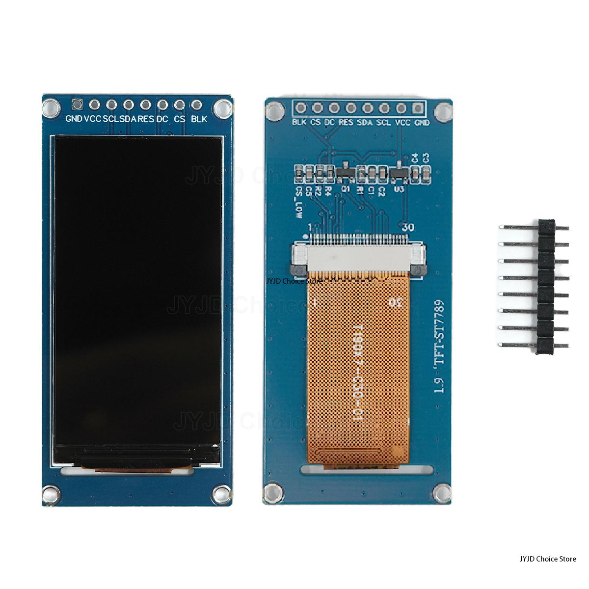 

1.9 Inch IPS Full Angle TFT Display Screen LCD Screen Color Display Module SPI Serial Port High-definition 170x320 ST7789