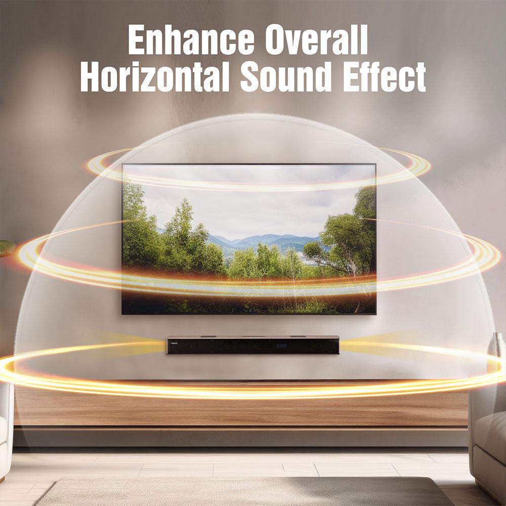 Hiwill A502 5.2.2-kanałowy Soundbar, Podwójne Wbudowane Subwoofery, Dolby Atmos, 450W Moc Szczytowa