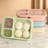 Wheat Straw 3-Compartment Lunch Box for Students & Office Workers - Reusable Plastic Bento Box