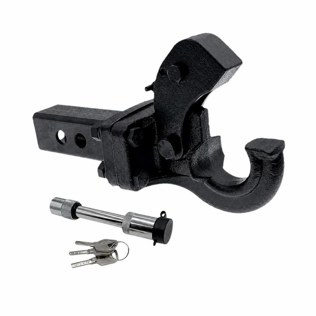 Textured Tow Hitch Attachment Heavy-Duty Construction, Arm with Hook,