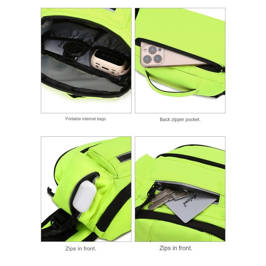 Brusttasche Unisex Nylon Mehrere Taschen Verstellbarer Riemen für den täglichen Gebrauch