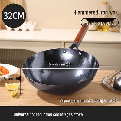 Wutuo Handgeschmiedeter Eisen-Wok