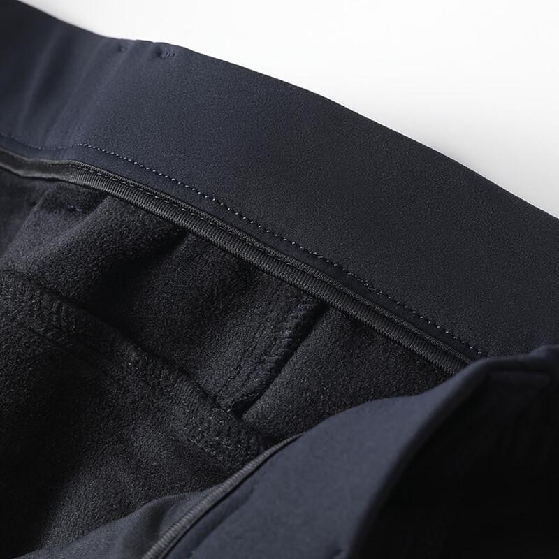 JOW Men's Brushed Warm Thickened Straight-Leg Trousers