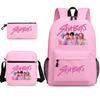 Animation Cartoon Kinderrucksack Freizeit Federmäppchen Umhängetasche Dreiteiliges Set, Grund- und Sekundarschule Schultasche
