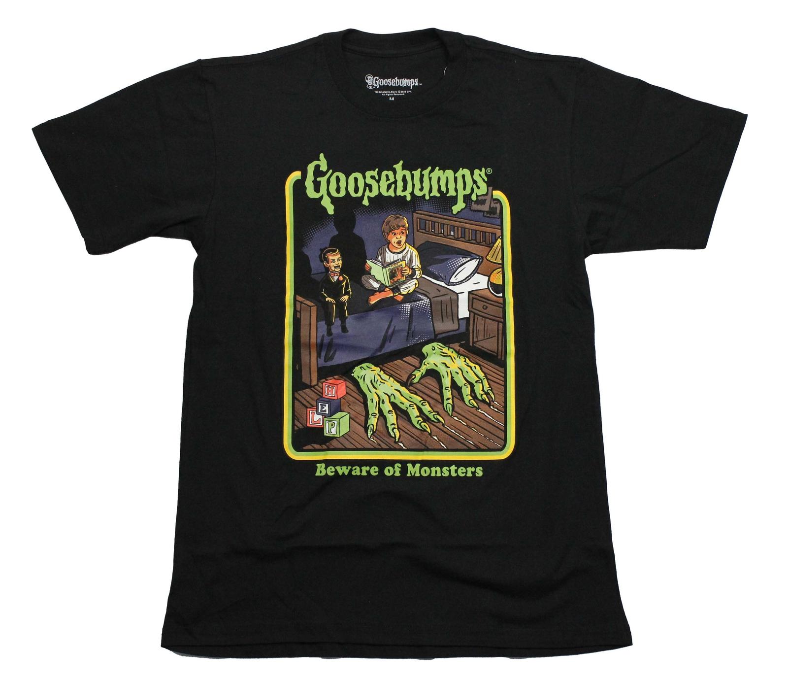Goosebumps New Adult T-Shirt - Child Reading Beware of Monsters S