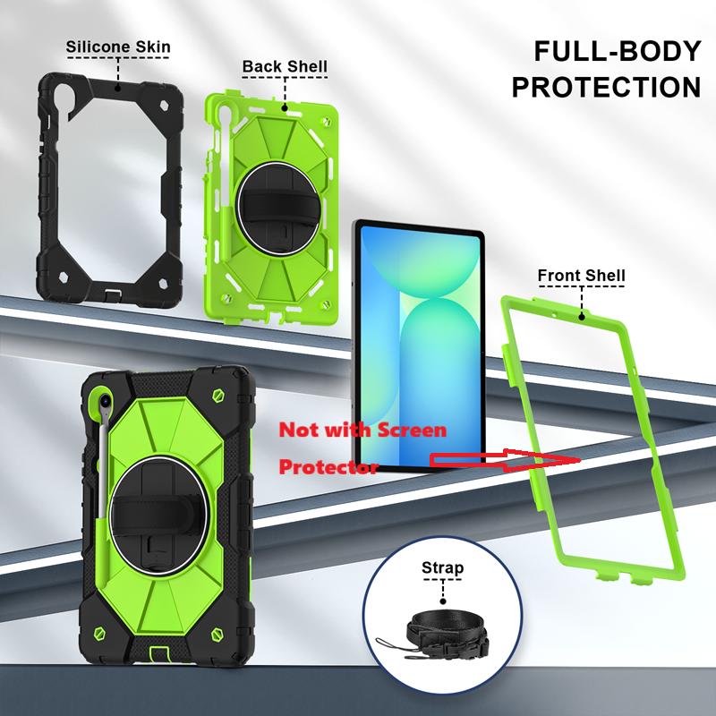 With Pen Holder Case For Samsung Galaxy Tab S10 Lite FE 10.9“ Shockproof Cover Galaxy S9 FE 10.9 11" 360 Rotation Shoulder Strap