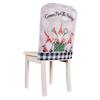 Old Forest Whimsical Man Theme Christmas Chair Cover In Stylish Checkered Patterns For Holiday Festivities