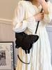 Borsa Ricamata a Farfalla per Donna in Materiale PU con Chiusura a Zip per Uso Quotidiano