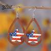 Stars Stripes Earrings 1 Pair Hollow Drop for Women Fourth