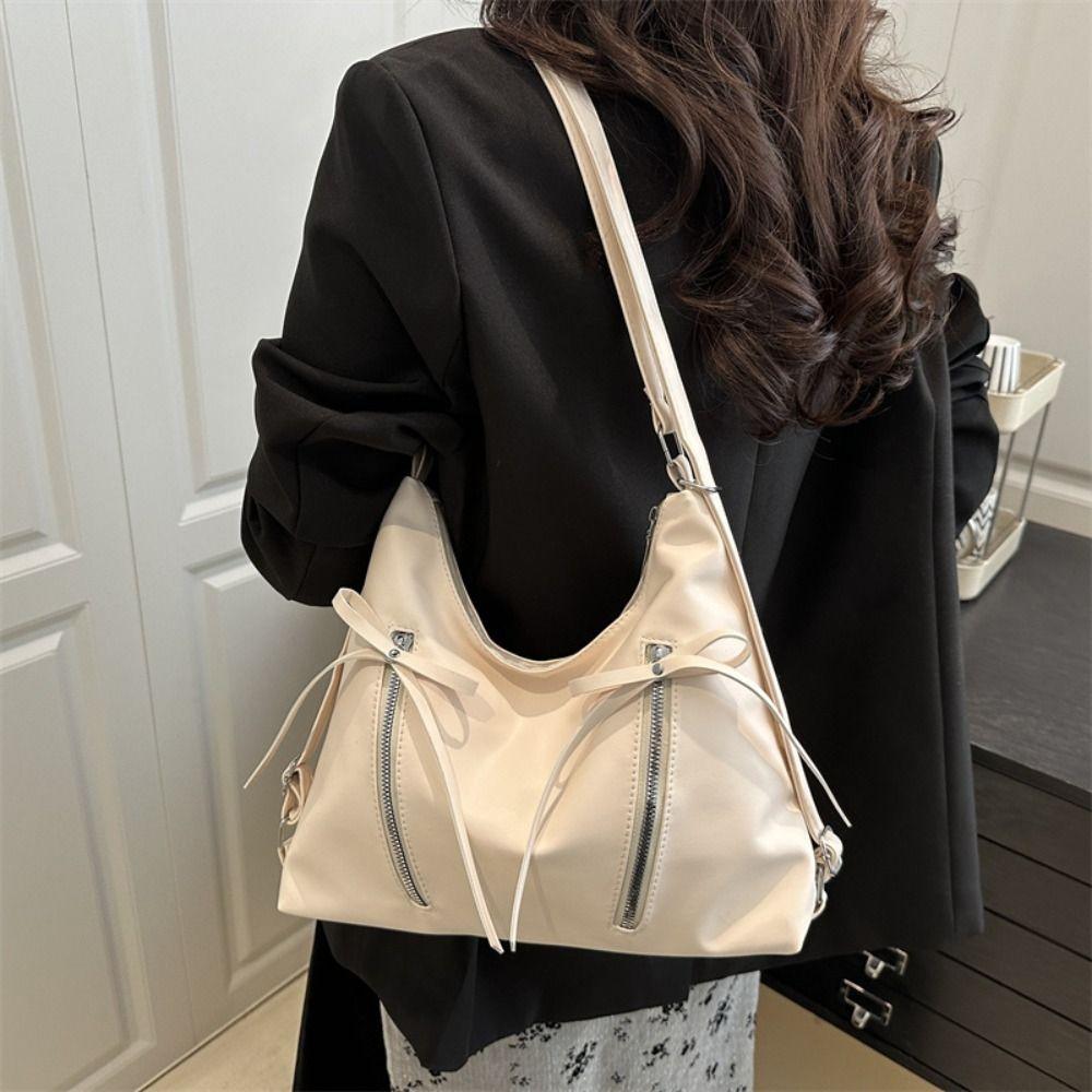 Korean New Style Bowknot Shoulder Bag Large Capacity Bow Crossbody Bag Bow Tote Bag  Outdoor