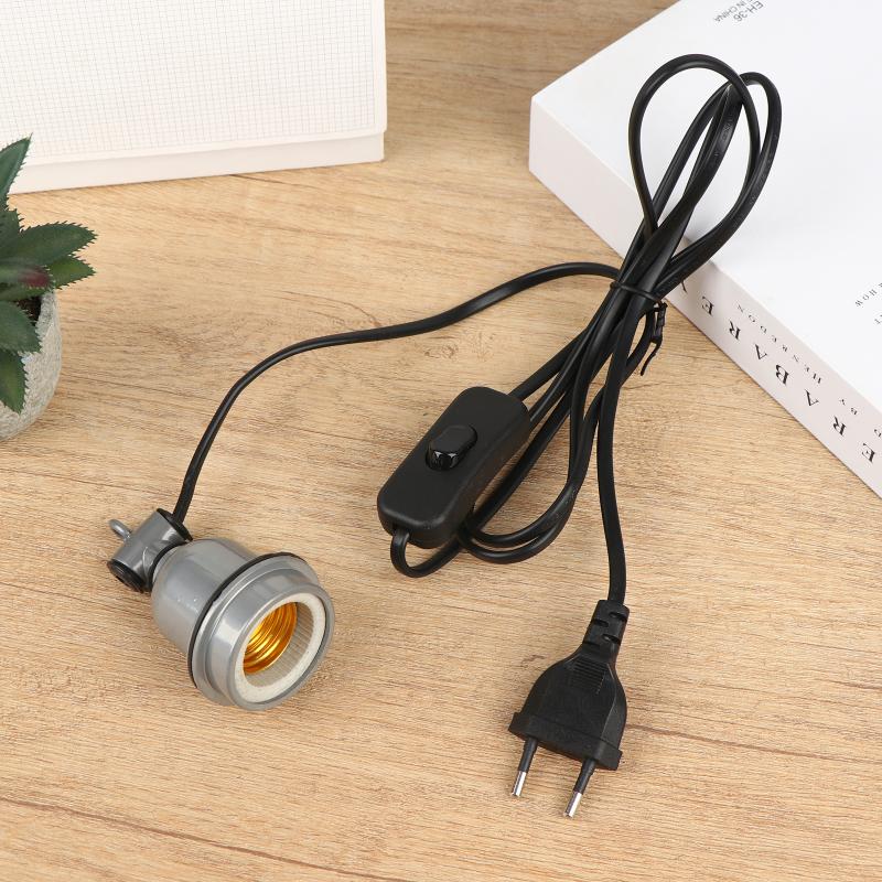 New E27 Crawling Pet Heating Lamp Holder Power Cord Control Switch Piglet Chicken Brooder Heating Spiral Light Socket