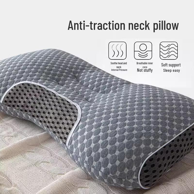 Non-Collapsing Cross-Border SPA Neck Pillow with Knit Cotton Core for Adults, Dormitory and Home Use
