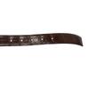 Great LOUIS VUITTON belt Ceinture Silver Logo Buckle Brown alligator mens Used