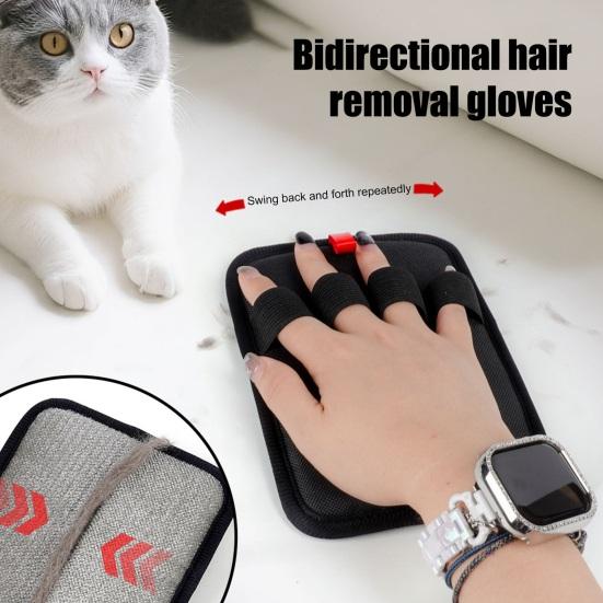 1/2Pcs Pet Hair Removal Glove Brush Reusable Cat Dog Electrostatic Hair Remover Grooming Glove Tools for Clothes Sofas Carpets Car Seats