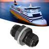 Fuel Cell Bulkhead Fitting with PTFE Washer Black Anodized 6061‑T6 Aluminum Alloy Connector for Most Fluid