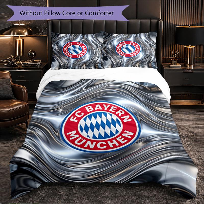 Set Biancheria da Letto Bayern Monaco Modello 3 Pezzi Morbida Copripiumino in Microfibra con Federe per Camera da Letto