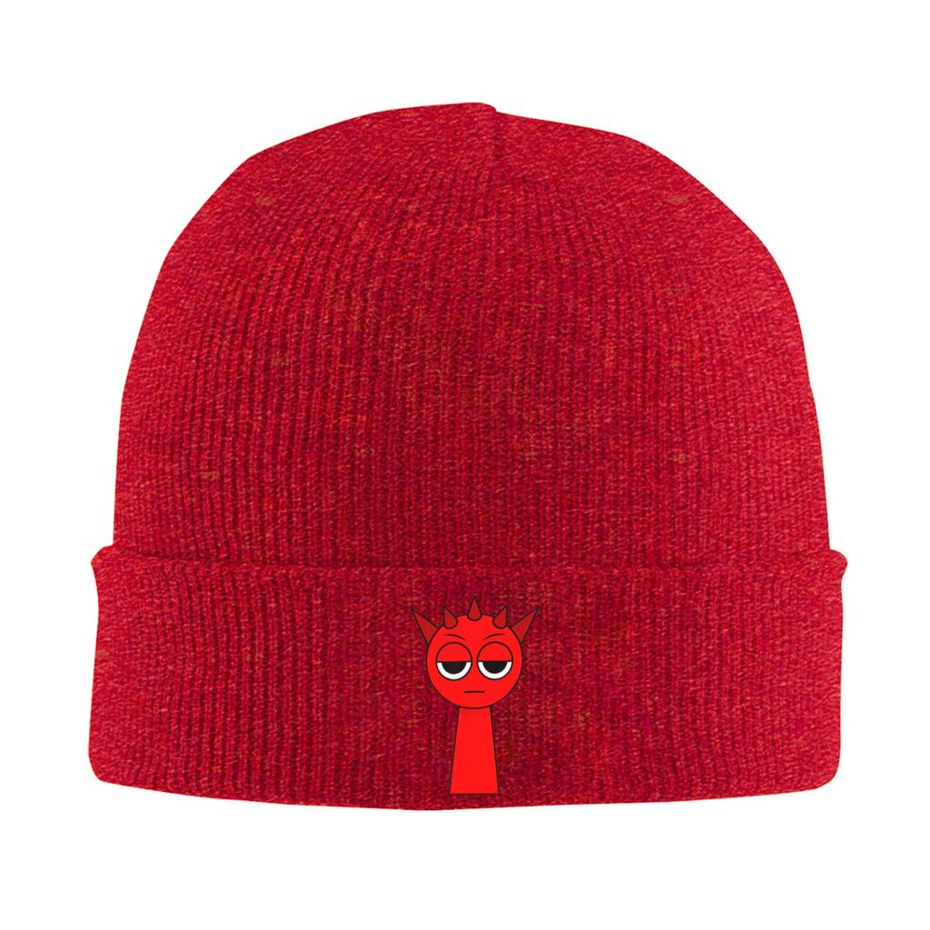 Raddy from Sprunki! Beanie Hats  Knitted Hat Adult Unisex Cute Warm Soft Caps Spring Hippie Custom Bonnet Hats