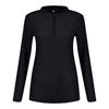 Casual Women's Color Sexy Long-sleeved Pullover Zipper T-shirt Top