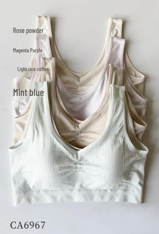 Искренняя Любовь Большой 3D Дышащий Хлопковый Бюстгальтер из Полыни, 2 шт. Mint Blue + Light Beige